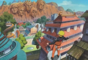 Vesnice Konoha ze seriálu Naruto