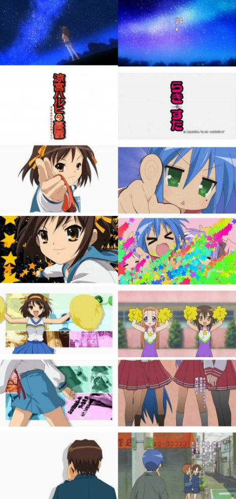 Lucky Star Haruhi Similarities